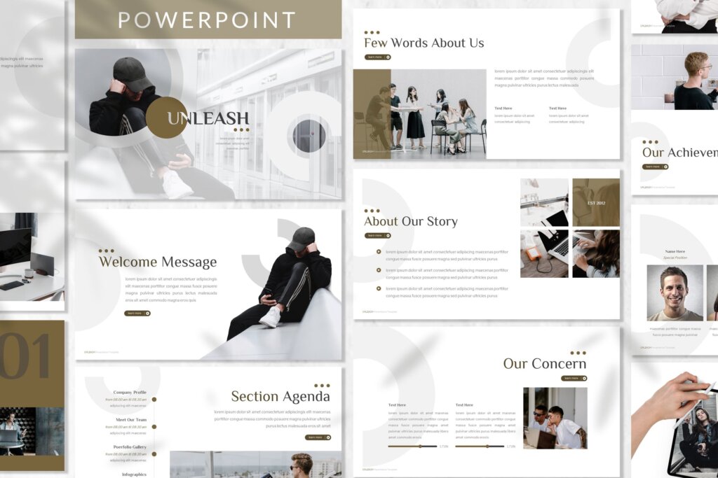 金融行业市场销售提案策划幻灯片PPT模版Unleash Business Powerpoint Template