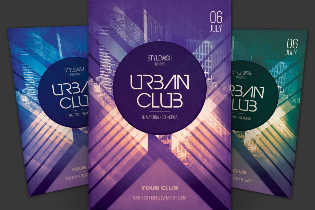 俱乐部活动城市音乐派对活动模版素材下载Urban Club Flyer