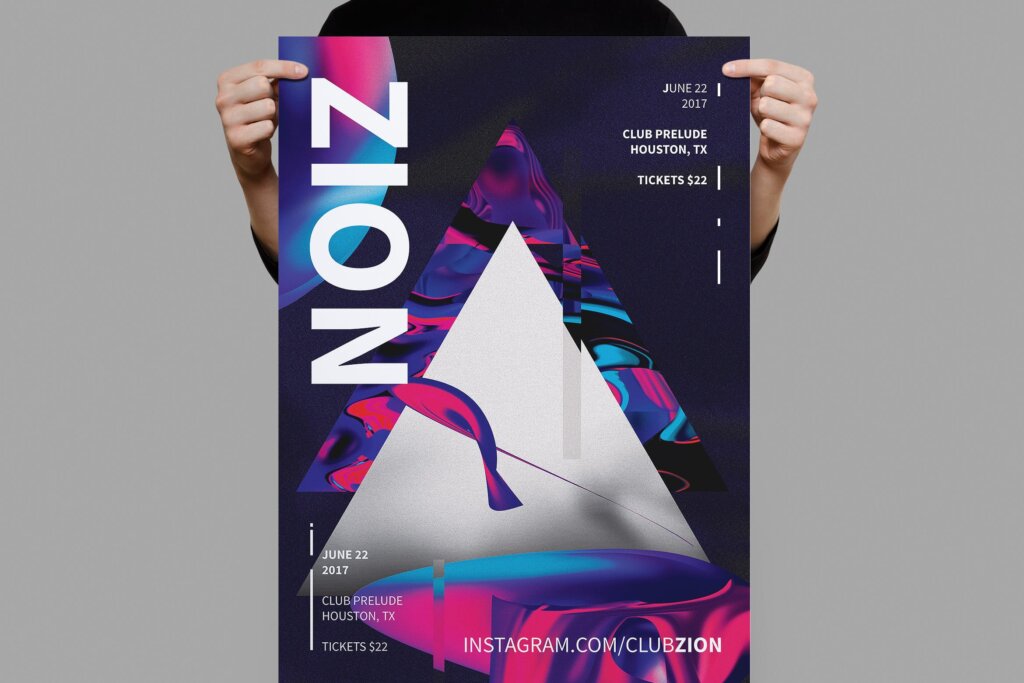 渐变高端产品分享会海报传单模板素材下载Zion Poster Flyer