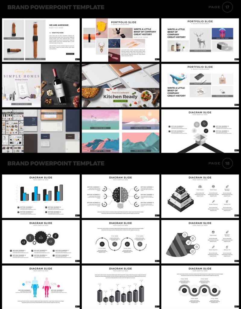 美食品牌幻灯片PPT模板素材下载Brand PowerPoint Presentation Template插图9