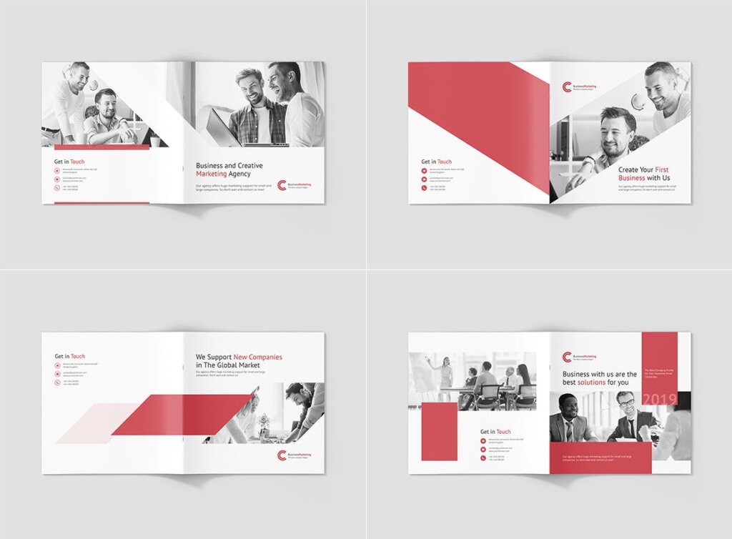 企业商务宣传手册模版素材下载Business Marketing Company Profile Square插图9