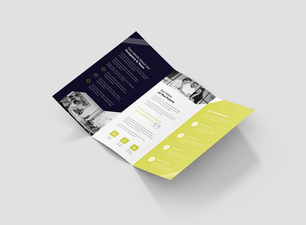 企业营销产品介绍海报传单模板素材下载Brochure Creative Multipurpose Tri Fold插图9