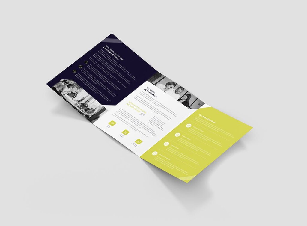 创意企业介绍三折页模板素材下载Brochure Creative Multipurpose Tri Fold A5插图10