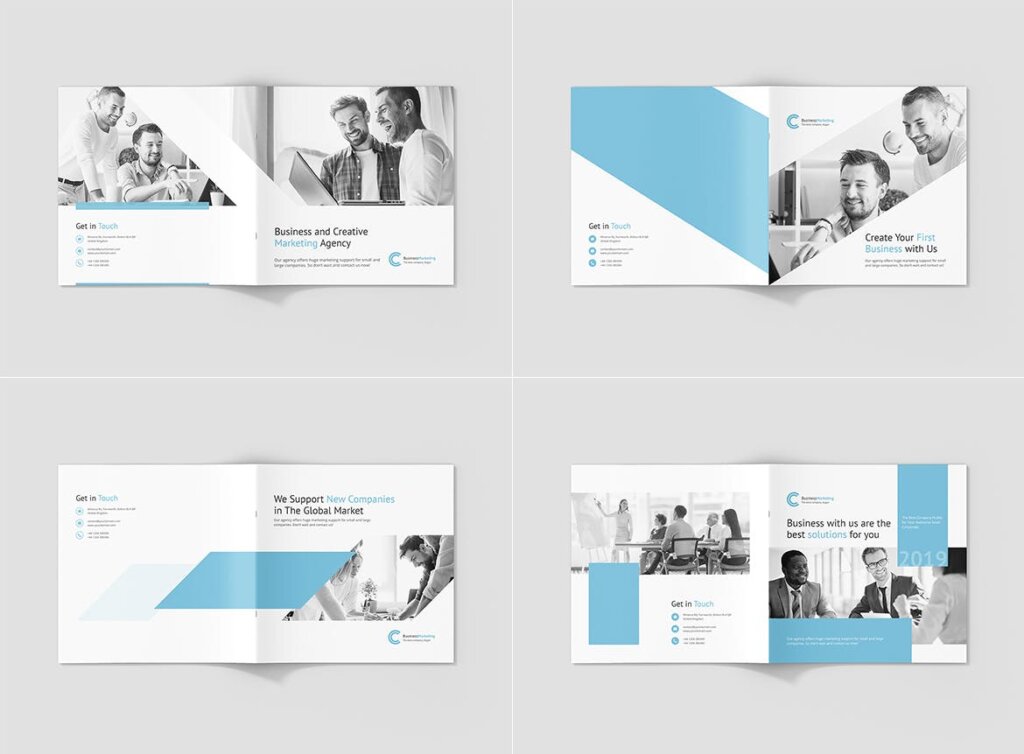 企业商务宣传手册模版素材下载Business Marketing Company Profile Square插图10