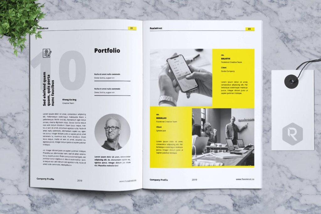 公司简介传单小册子海报模板素材下载FOXIEKNOT Company Profile Brochure插图11