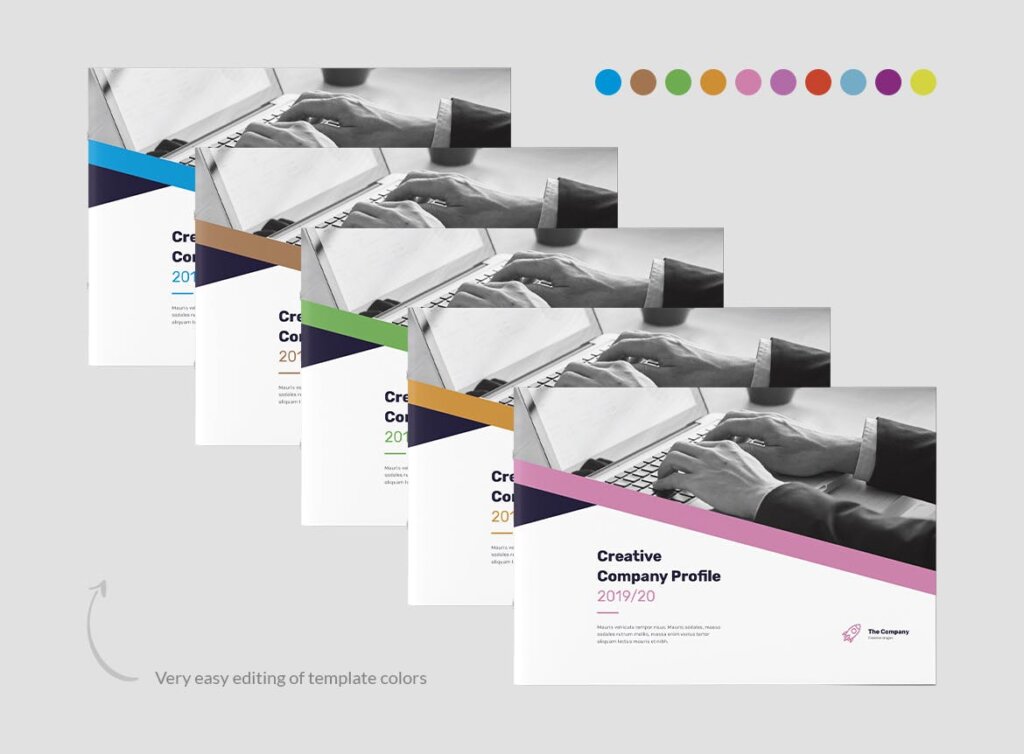 创意机构商业营销海报传单模版素材下载Creative Multipurpose Company Profile Landscape插图13