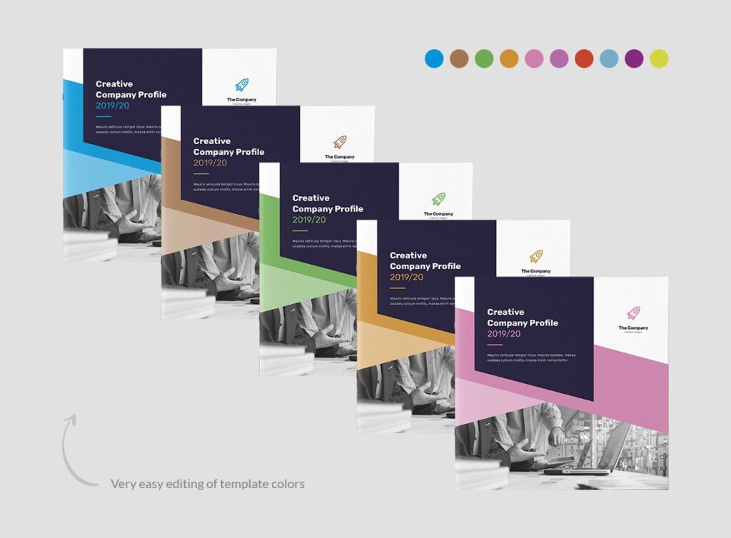 精致文艺企业营销产品折页模版素材下载Creative Multipurpose Company Profile Square插图13
