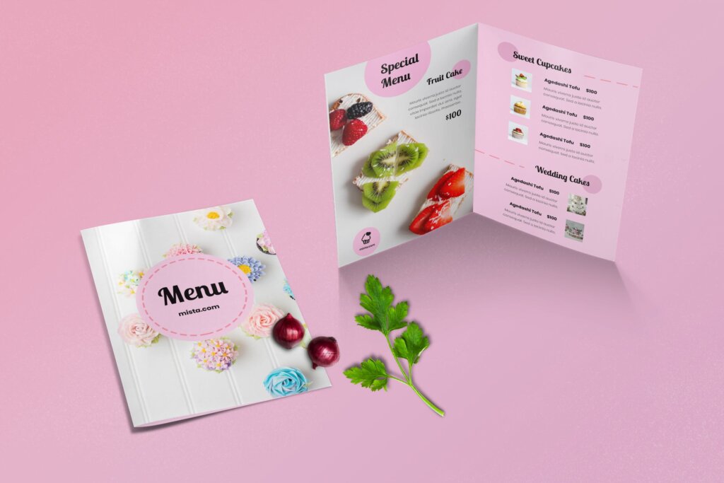 冷饮甜点餐厅/冷色调菜单印刷品模板素材下载JDFUNGP插图1