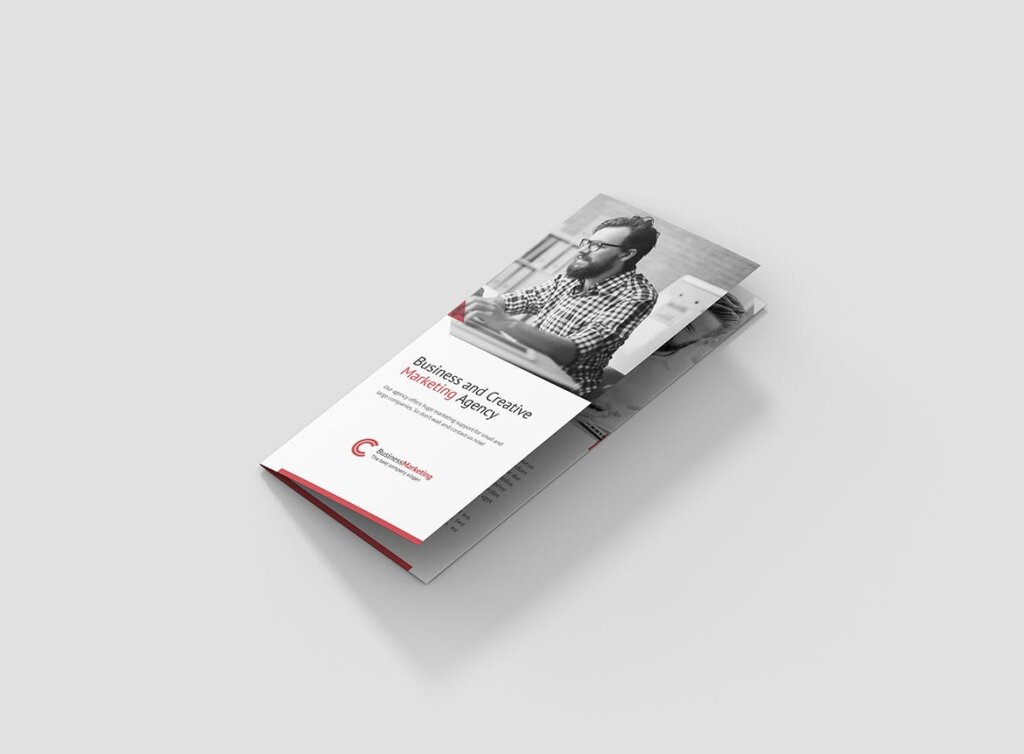 金融公司品牌介绍折页印刷品模版素材下载Brochure Business Marketing Tri Fold插图1