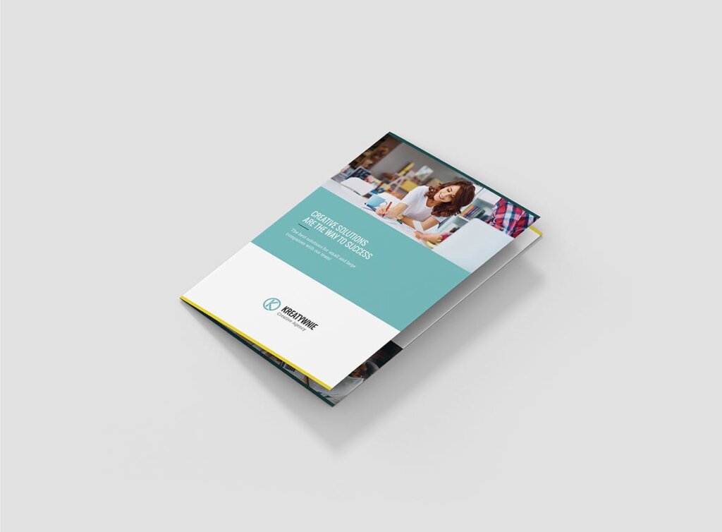 企业产品品牌建筑设计宣传模版素材下载Brochure Creative Agency Tri Fold A5插图1