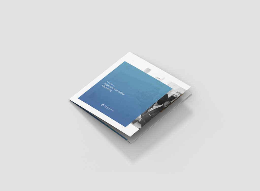 在线营销在线培训品牌宣传印刷品三折页模版素材下载Brochure Creative Marketing Tri Fold Square插图1