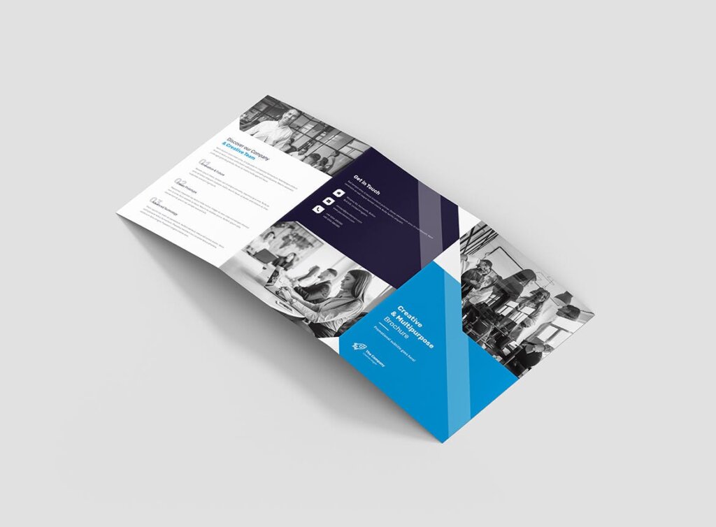 创意企业介绍三折页模板素材下载Brochure Creative Multipurpose Tri Fold A5插图1