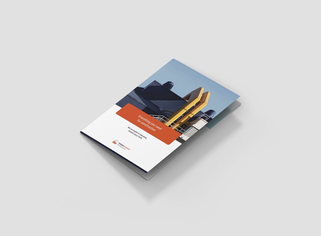 建筑行业宣传折页模版素材Brochure Factory Tri Fold A5插图1