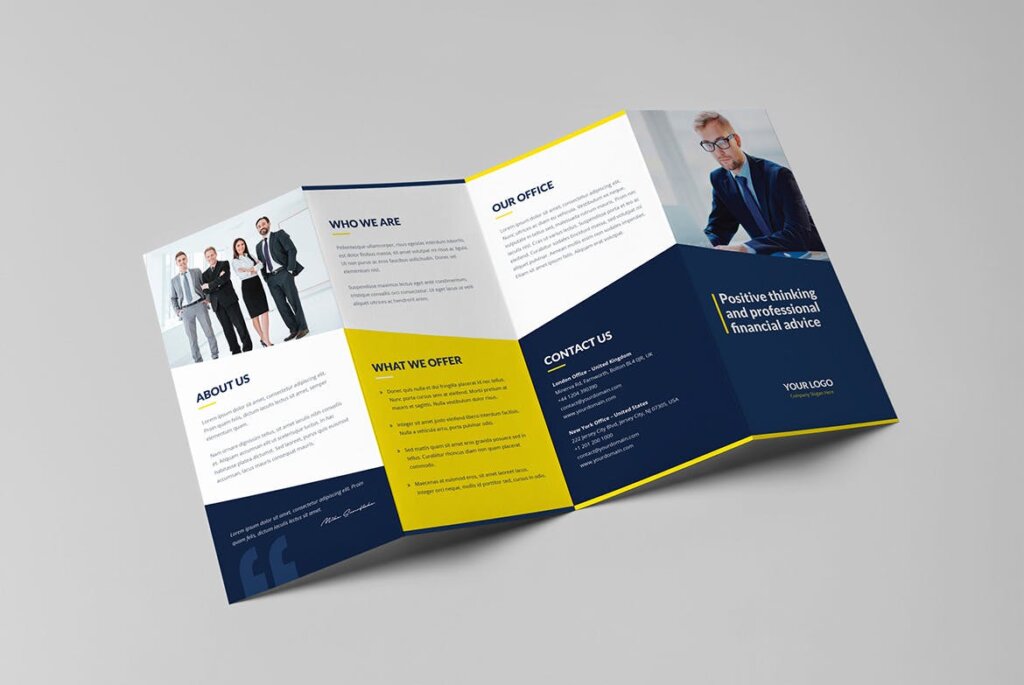吉荣产品宣传手册模板素材下载Brochure Finance and Business 4 Fold插图1