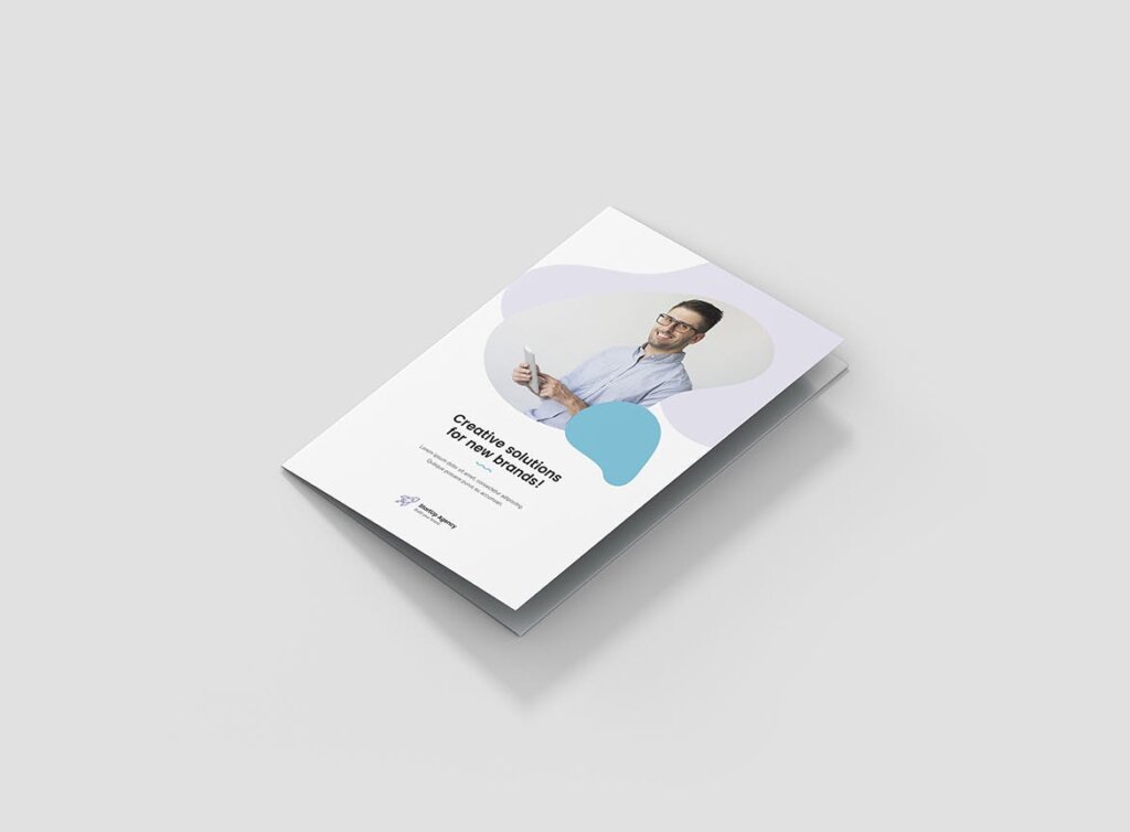 创业机构产品折页宣传模版素材下载Brochure StartUp Agency Tri Fold A5插图1