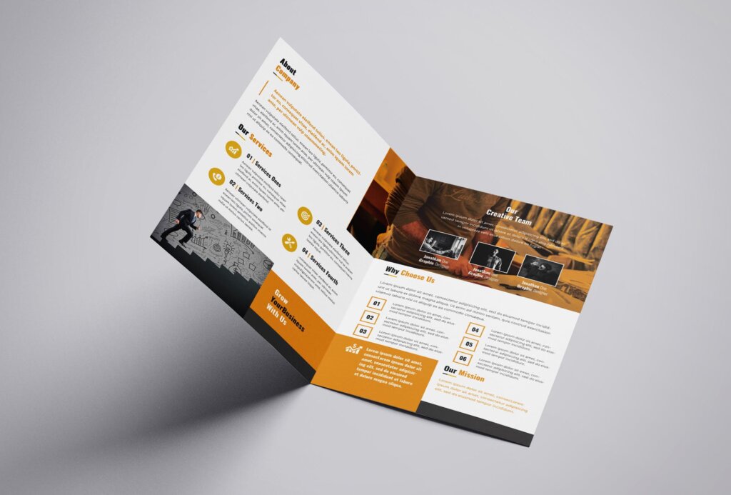 商业企业产品介绍创意折页小册子模板素材下载Business Creative Bifold Brochure插图1