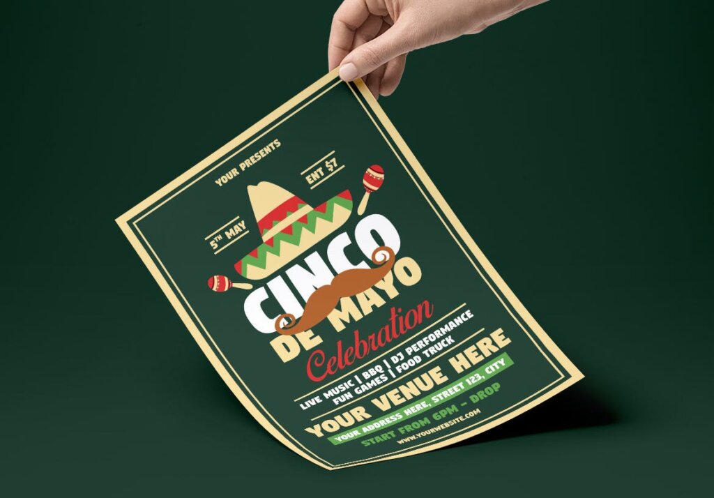 钢琴活动派对传单海报模版素材下载Cinco De Mayo Celebration插图1