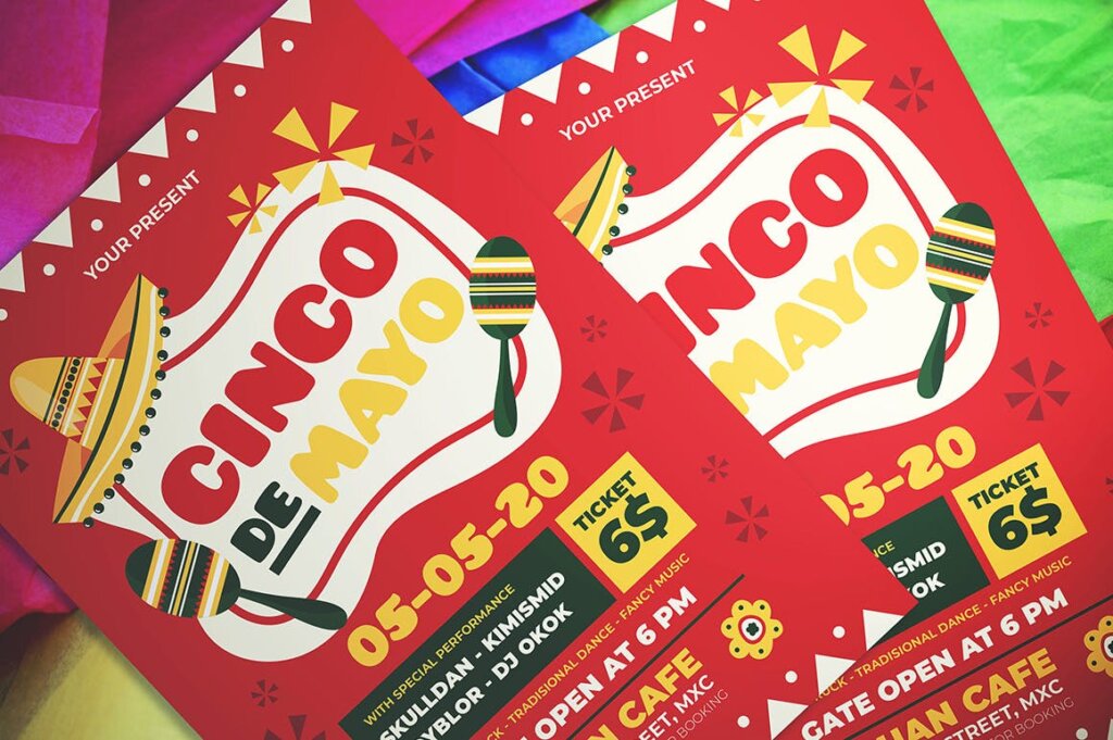 节日活动派对传单海报模版素材下载Cinco De Mayo Party Flyer插图1