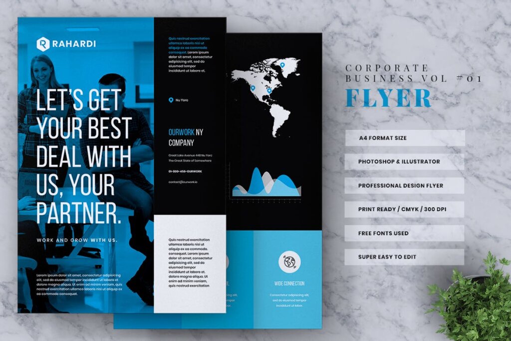 企业商业传单海报模板素材下载Corporate Business Flyer Vol 01插图1