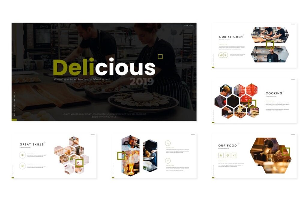 美食料理餐饮市场销售策划幻灯片PPT模版Delicious Powerpoint Template插图1