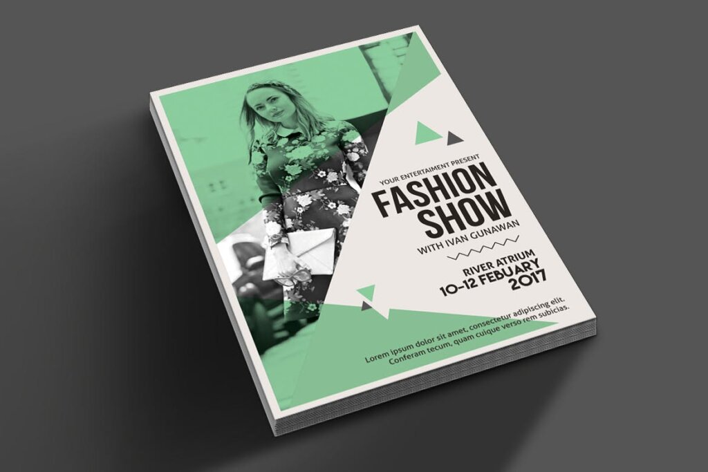 精致高端时尚服装秀海报传单模板素材下载Fashion Show Flyer 3RDJU6插图1