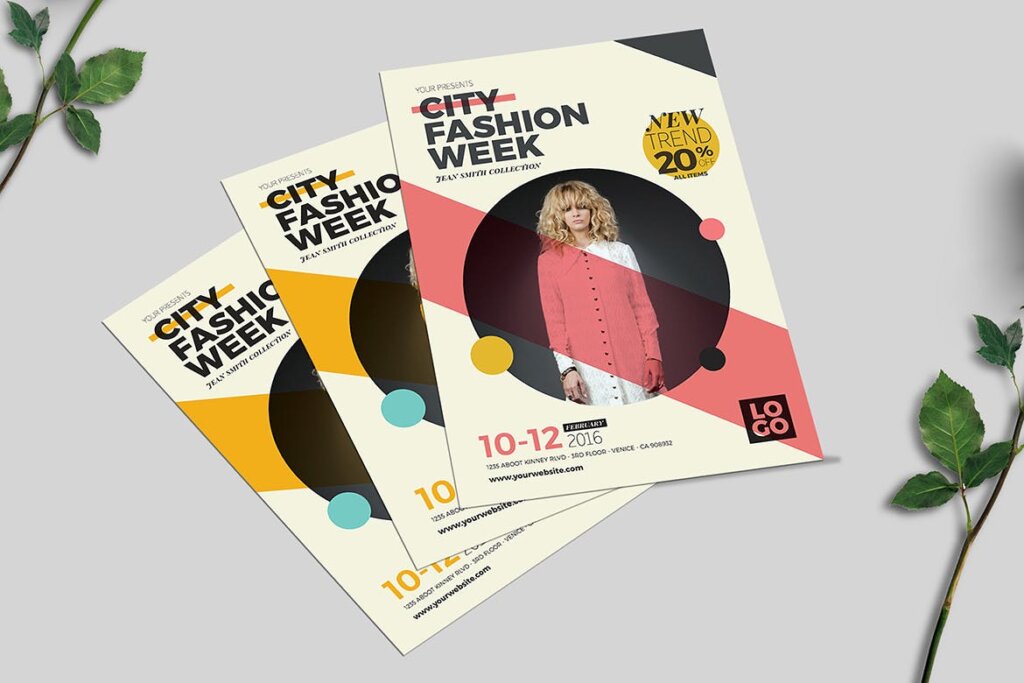 商店/精品店促销活动海报传单模板素材Fashion Week Flyer 5D9RU7插图1