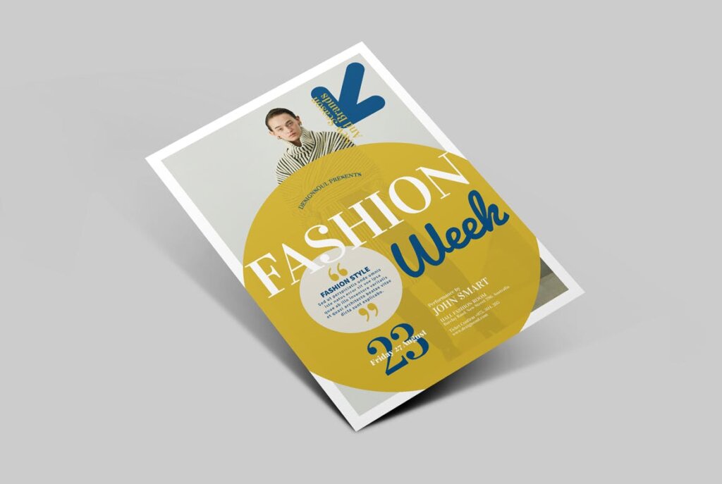 时装展活动/高端时装秀表演传单海报模板Fashion Week Flyer EKHTBNZ插图1