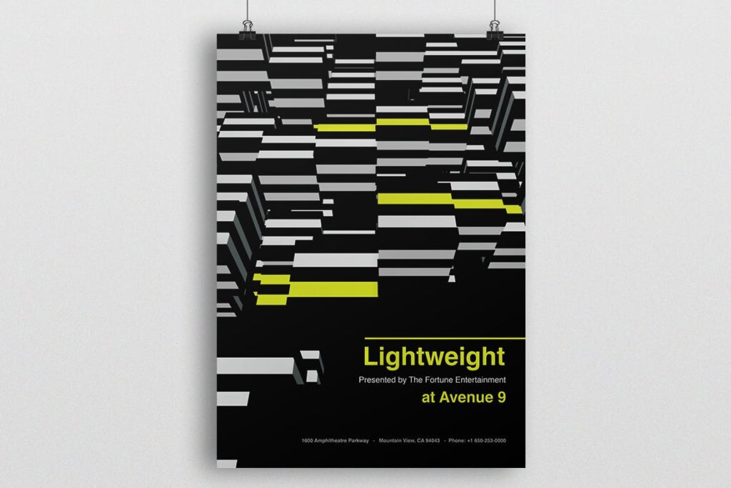 视错觉风格海报传单模板素材下载Lightweight Flyer Poster插图1