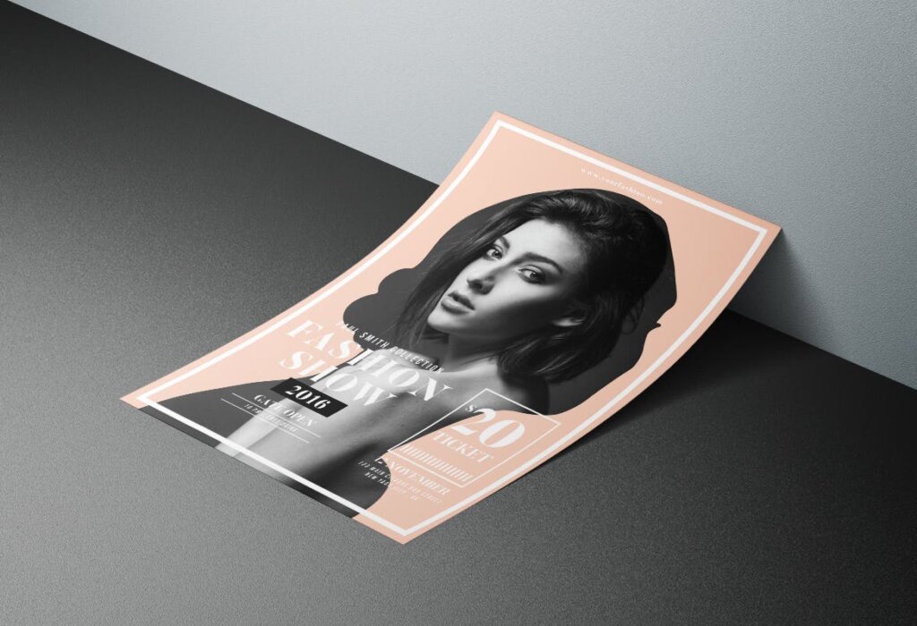 现代时装秀宣传单海报模板素材下载Modern Fashion Show Flyer插图1