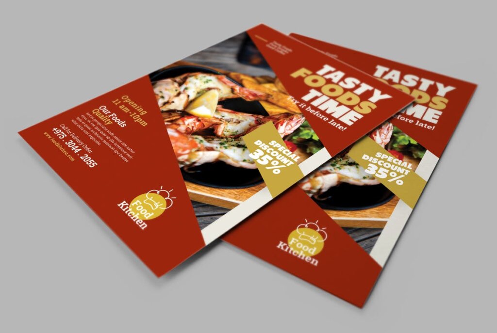 餐馆美食类传单海报模板下载Restaurant Flyer  5UW2LBD插图1