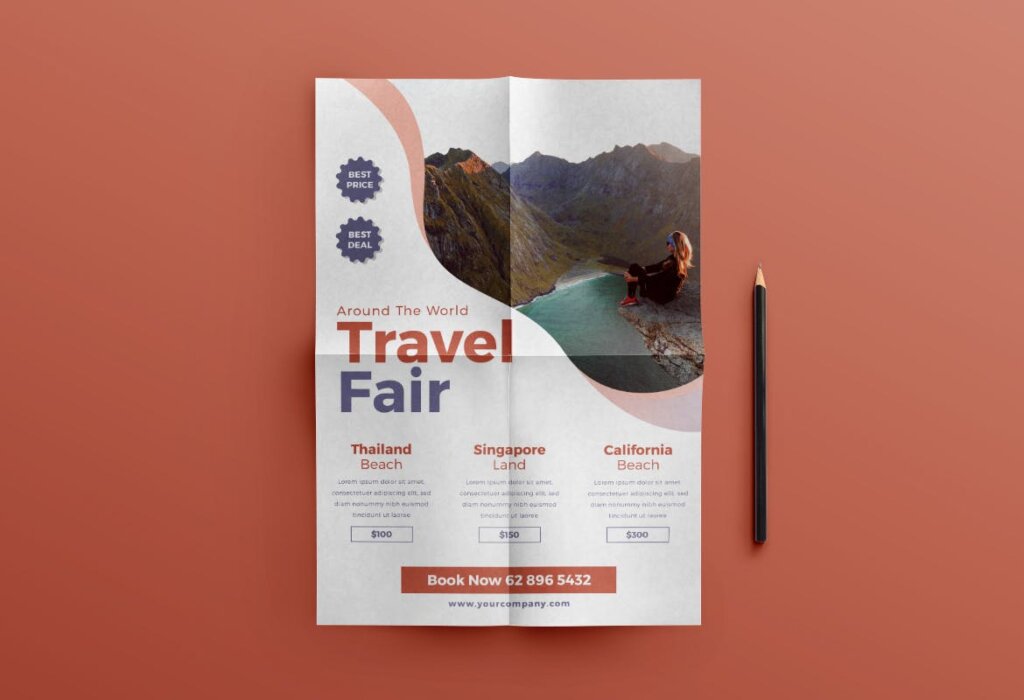 旅游博览会传单海报模版素材26RM63插图1