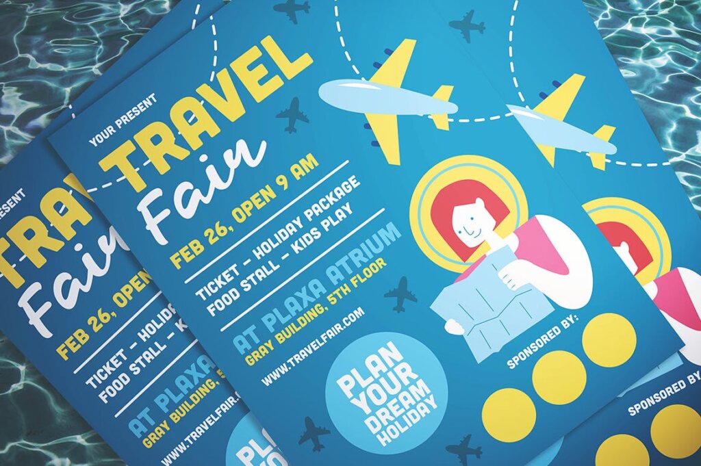 旅行类宣传互动促销海报传单模版素材NPJQQ插图1