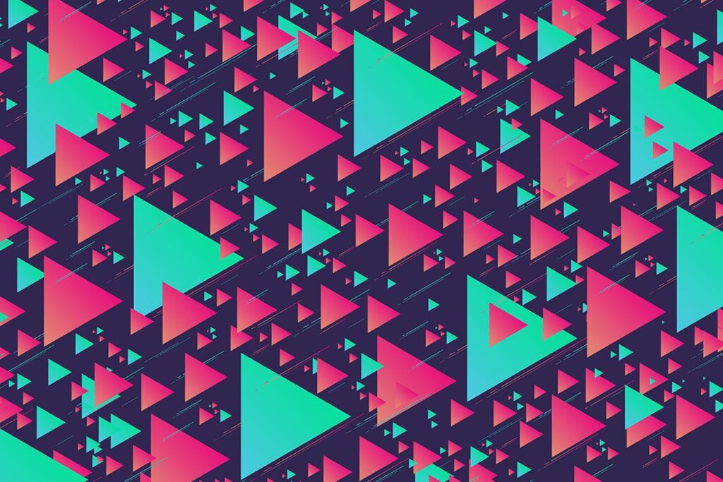 随机金字塔背景装饰图案纹理素材Triangles Motion Backgrounds插图1