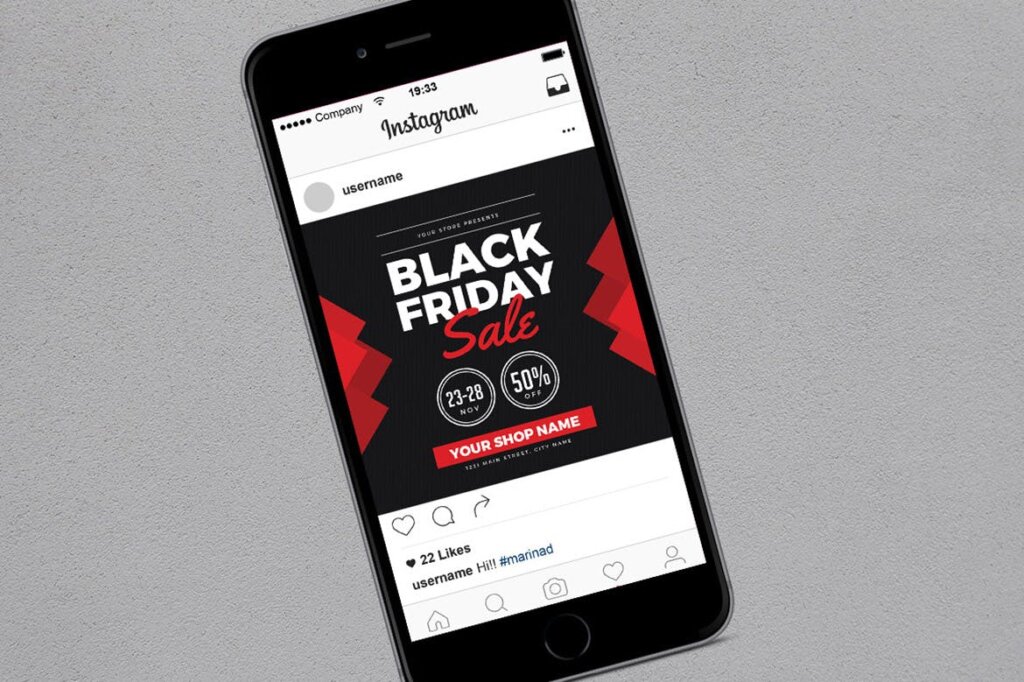 黑色星期五海报传单模版素材下载Black Friday Flyer Instagram Post插图2