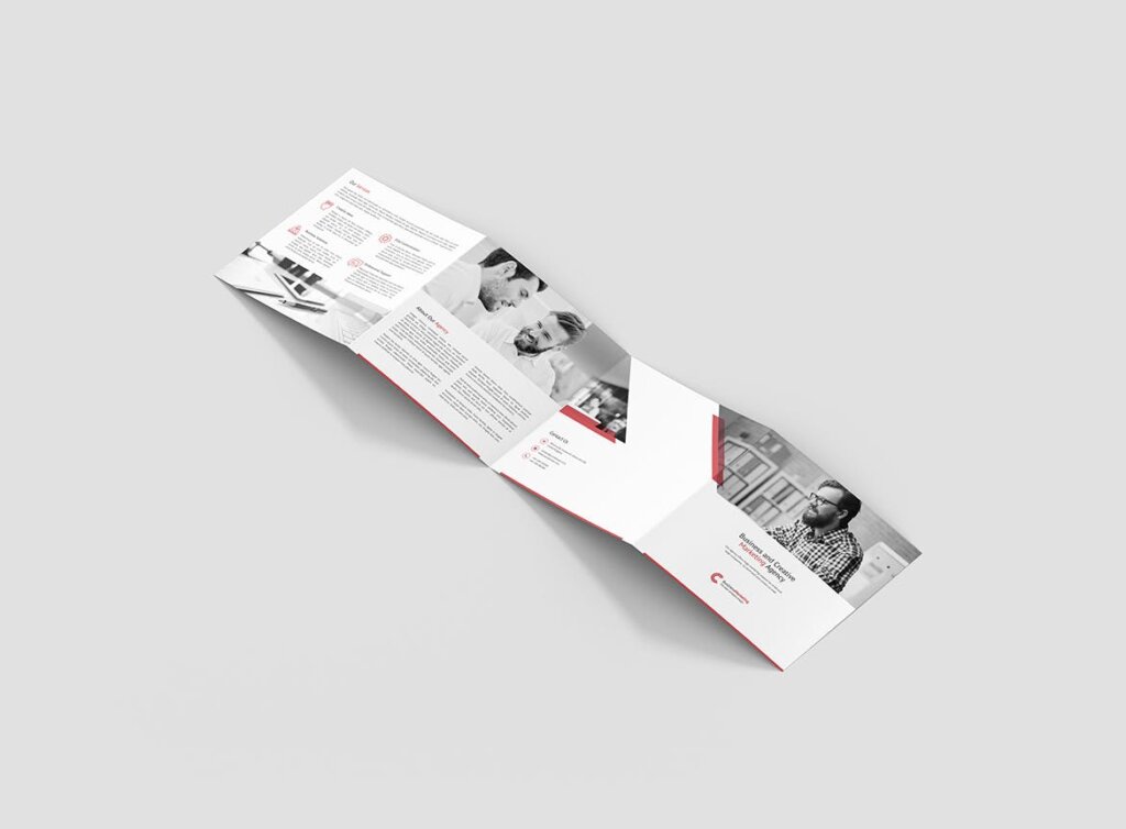 互联网公司金融产品宣传模版素材下载Brochure Business Marketing 4 Fold Square插图2