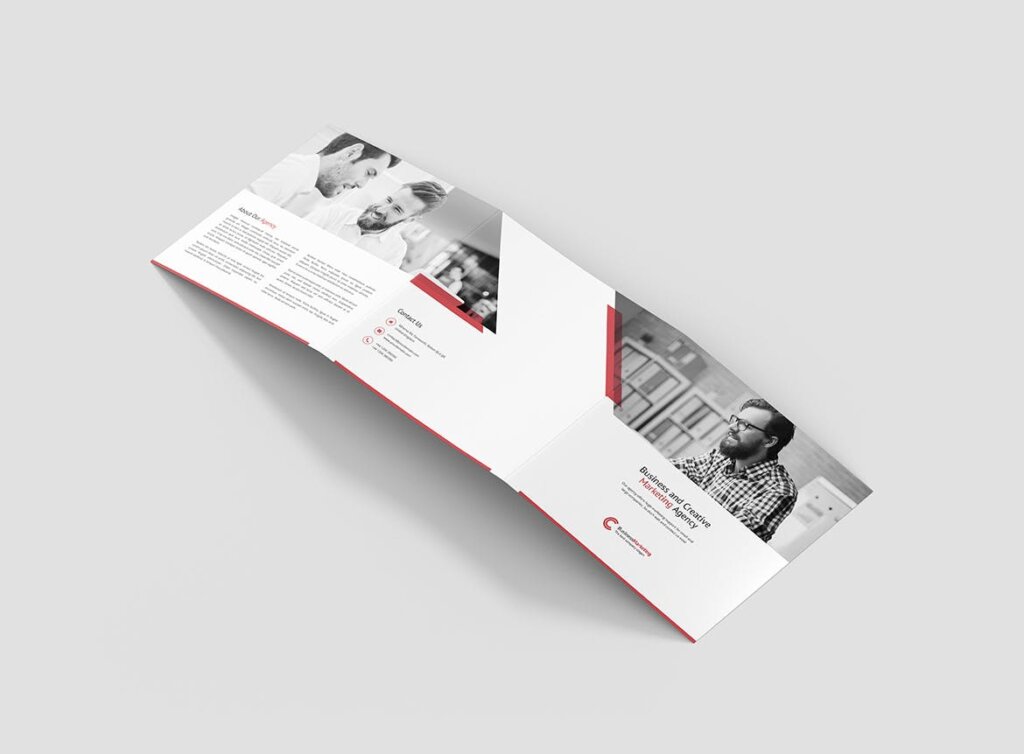金融行业商务营销活动印刷品活动传单海报模版素材下载rochure Business Marketing Tri Fold Square插图2