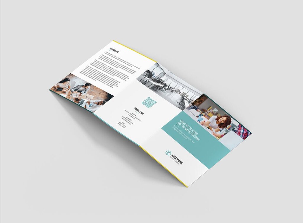 企业产品品牌建筑设计宣传模版素材下载Brochure Creative Agency Tri Fold A5插图2