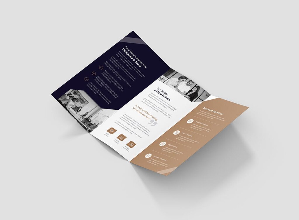 企业营销产品介绍海报传单模板素材下载Brochure Creative Multipurpose Tri Fold插图1