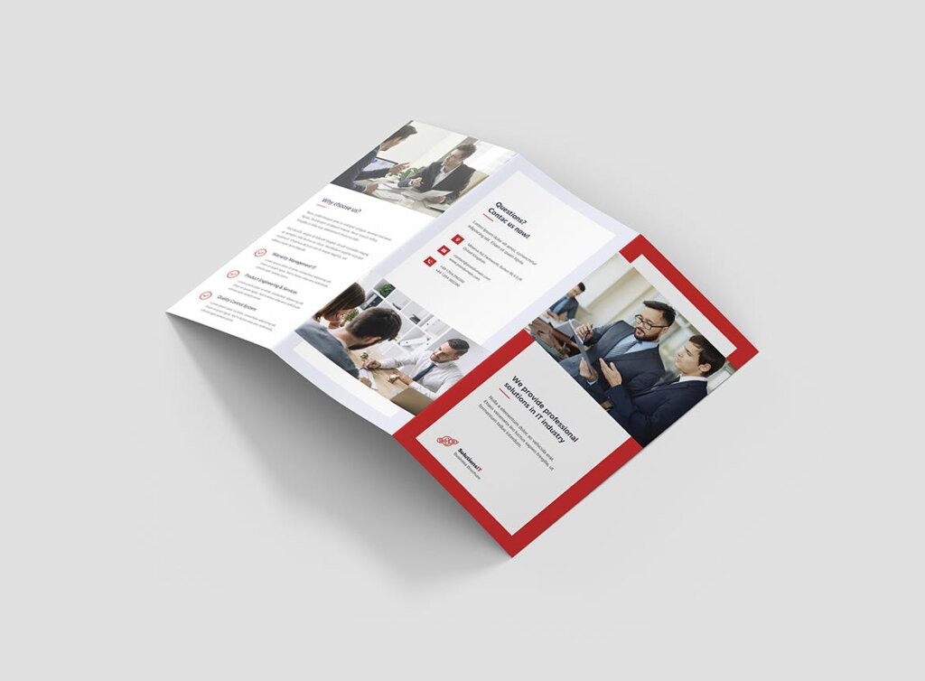 IT解决方案企业策划营销三折页模版素材下载Brochure IT Solutions Tri Fold插图2