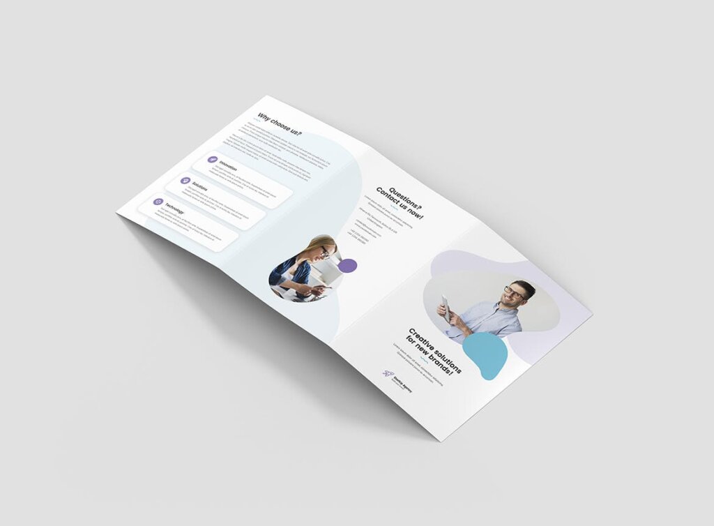 创业机构产品折页宣传模版素材下载Brochure StartUp Agency Tri Fold A5插图2