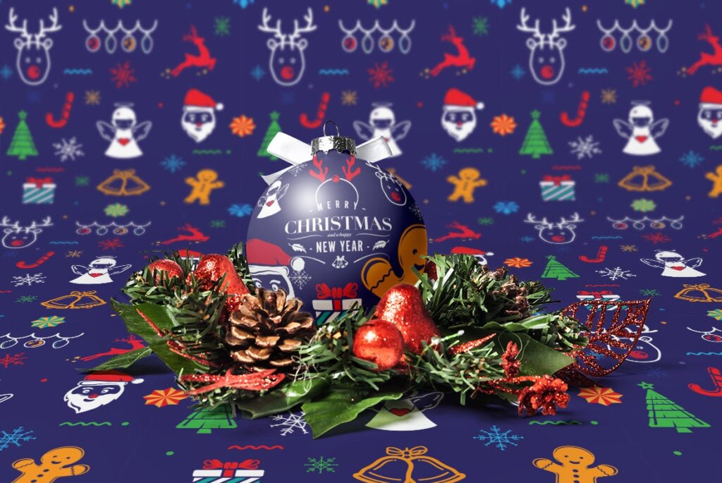 圣诞节元素装饰图案纹理素材圣诞节邀请函装图案Christmas Cliparts GD3TTF插图2