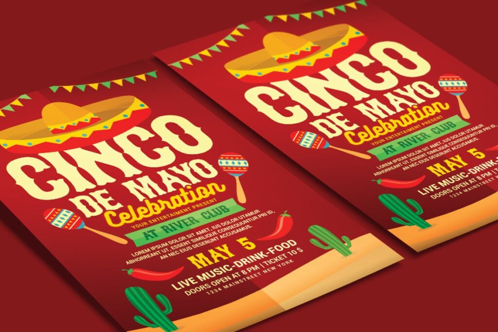 活动派对节日海报传单模板素材Cinco De Mayo Celebration Flyer插图2