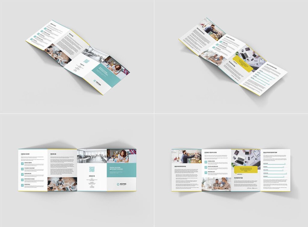 公司介三折页/建筑设计工作室传单模板素材Creative Agency Brochures Bundle 10 in 1插图2
