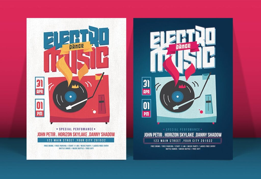 EDM音乐党传单海报模板素材下载EDM Party Flyer SPUZTR插图2