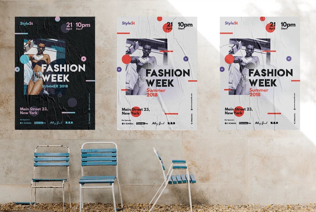 时尚风格海报传单/周末海报传单模板素材下载Fashion Week Poster插图2