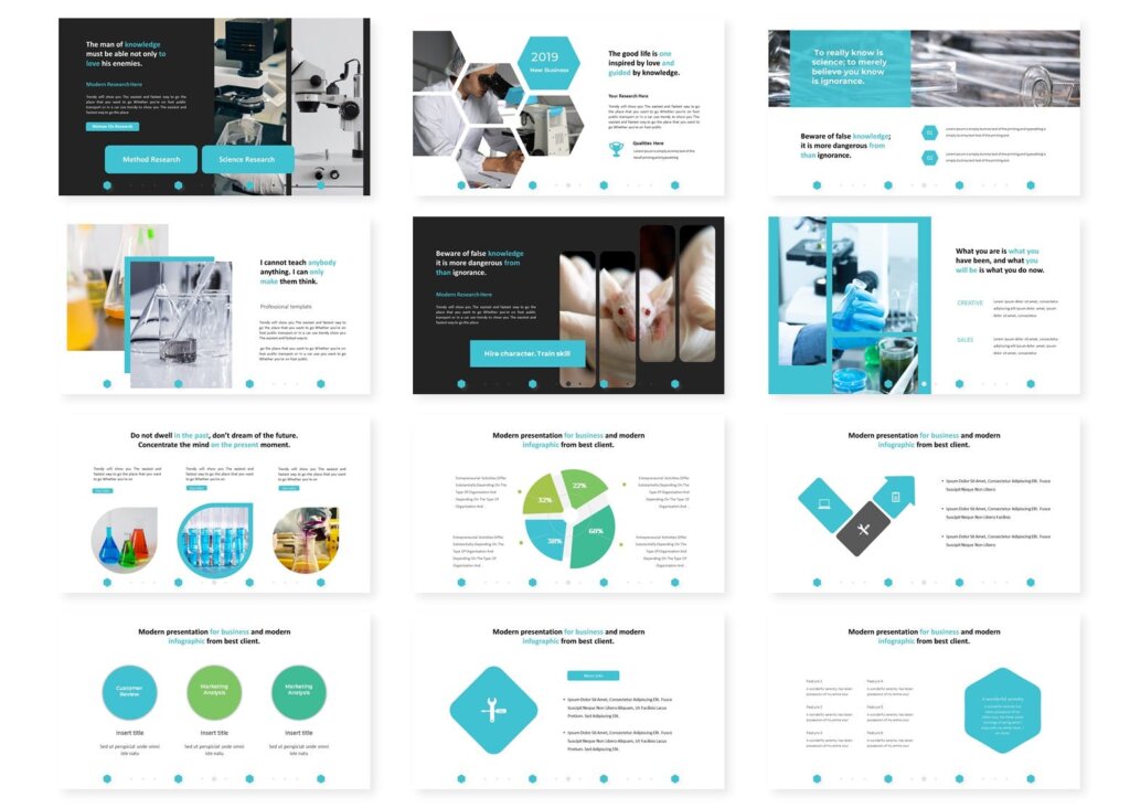 高科技创新药市场调研报告幻灯片PPT模版Laboratory Powerpoint Template插图2