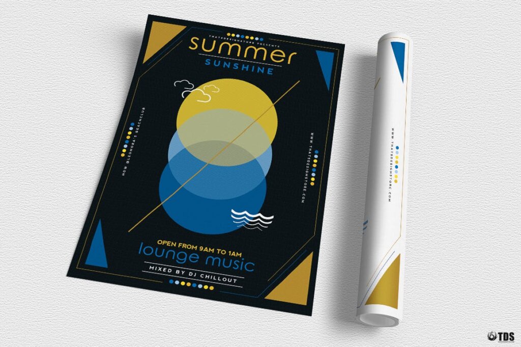 简约艺术文艺活动派对传单海报模板素材下载Minimal Summer Flyer Template V2插图2