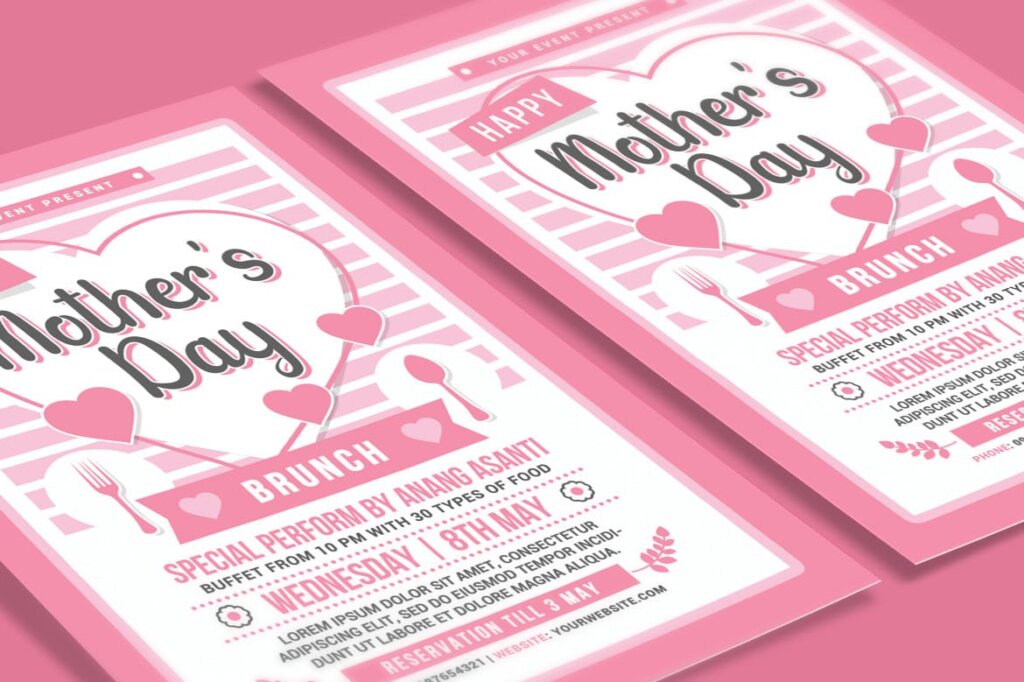 母亲节感恩活动海报传单模版素材QHR62F3插图2