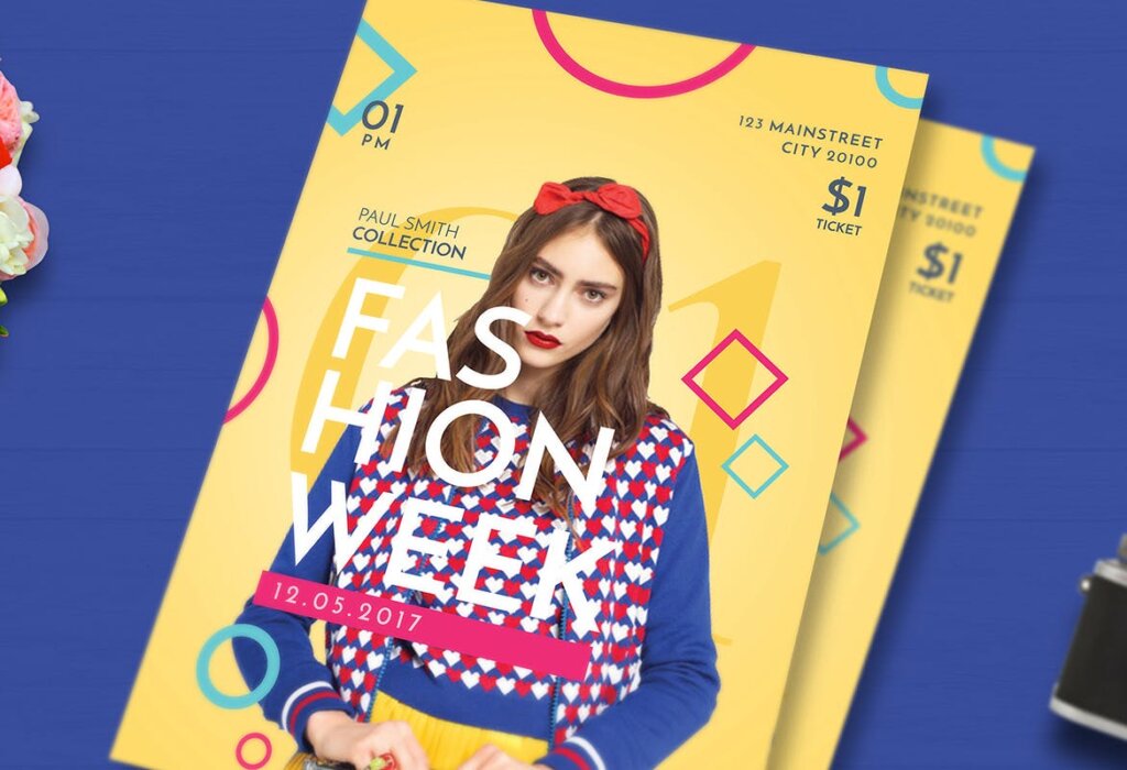 流行时尚女性夏季服装传单海报模板素材Pop Fashion Flyer ZG3284插图2