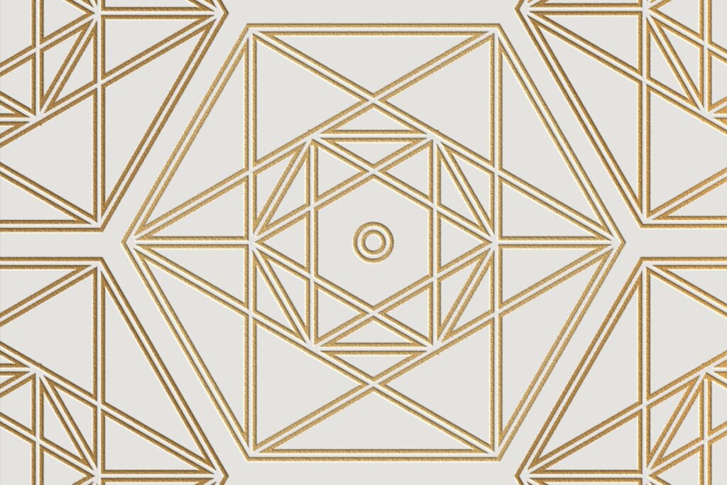 金色几何图形组合装饰图案纹理素材Sacred Geometry Vectors Shapes插图2